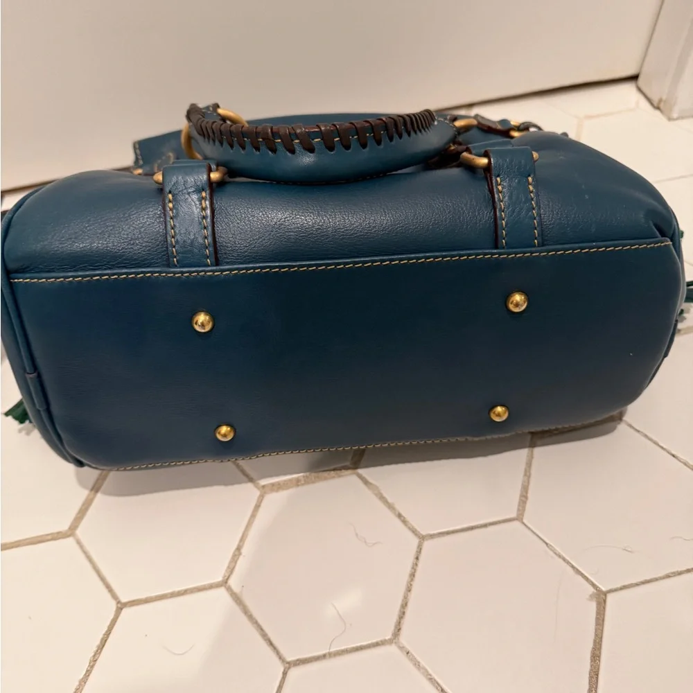Dooney and Bourke Florentine Satchel Denim - Picture 4 of 6
